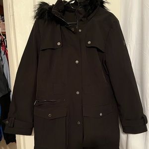 Authentic DKNY jacket with fur on the hood